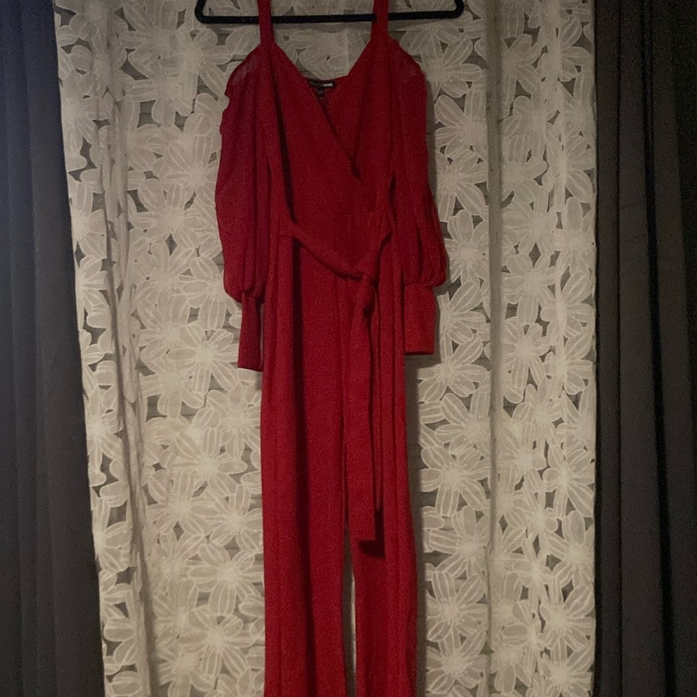 Sexy red jumpsuit